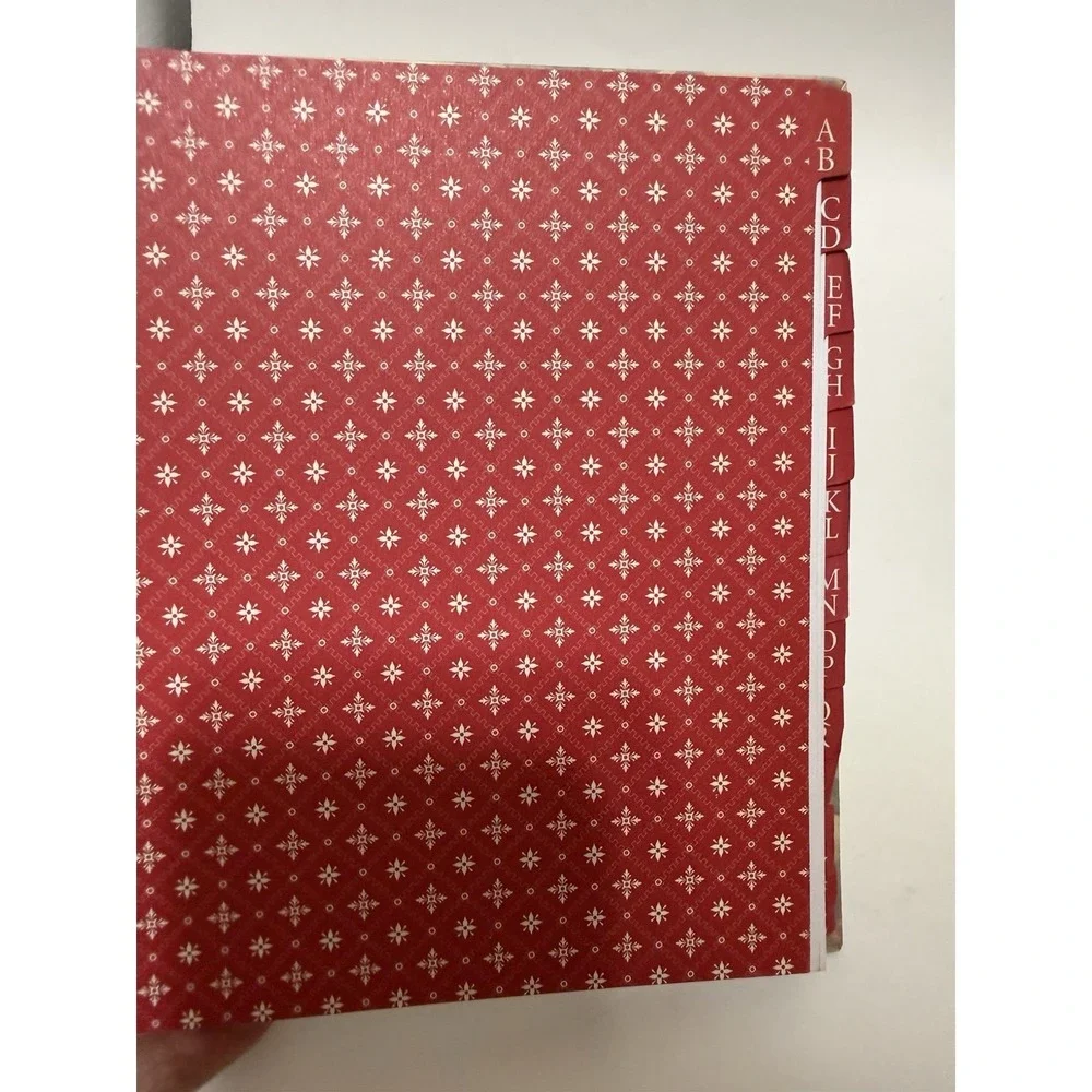 Indexed Address Record Book Christmas Card Tracker Michel & Company Gift 8x7